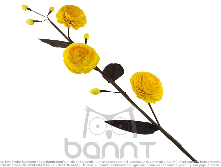 Pamuklu Sarı Yapay Çiçek