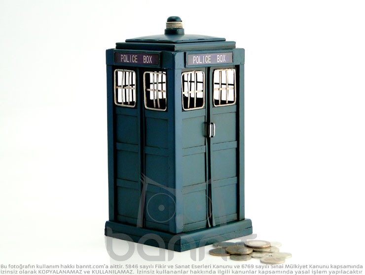 Tardis The Blue Box Metal Kumbara