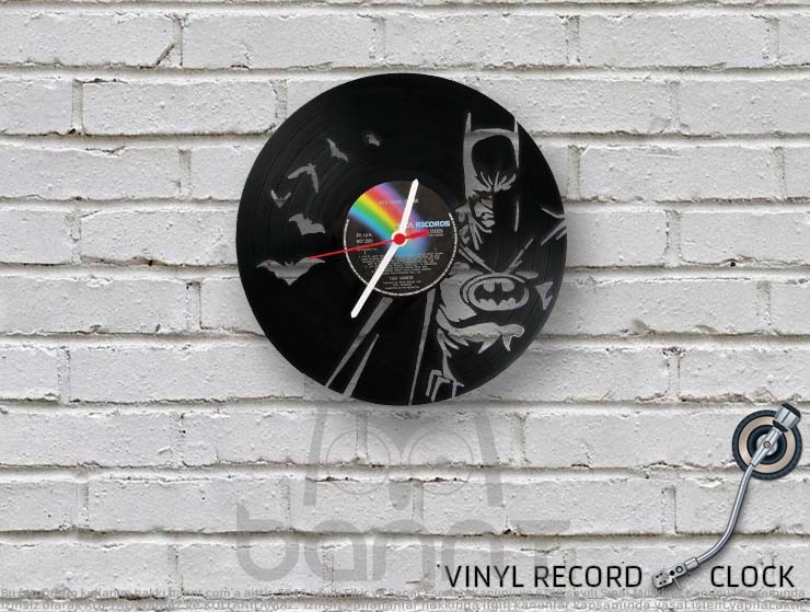 Batman Vinyl Record Duvar Saati