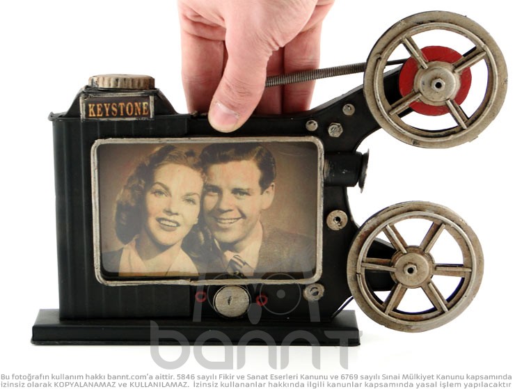 Vintage Sinemaskop 3D Metal Fotoğraf Çerçevesi